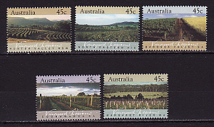 Австралия, 1992, Винодельческие регионы, Виноград, 5 марок